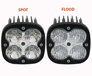 LED-extraljus CREE Fyrkant 40W för Motorcykel - Skoter - Fyrhjuling Spot VS Flood