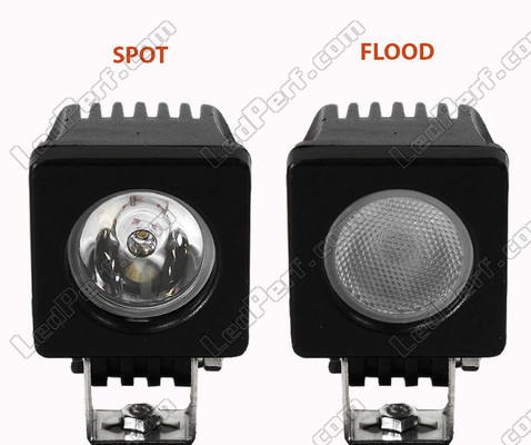 LED-extraljus CREE Fyrkant 10W för Motorcykel - Skoter - Fyrhjuling Spot VS Flood