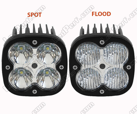 LED-extraljus CREE Fyrkant 40W för Motorcykel - Skoter - Fyrhjuling Spot VS Flood