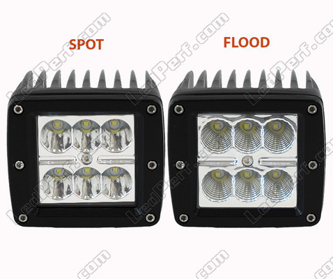 LED-extraljus Fyrkant 24W CREE för 4X4 - Fyrhjuling - SSV Spot VS Flood