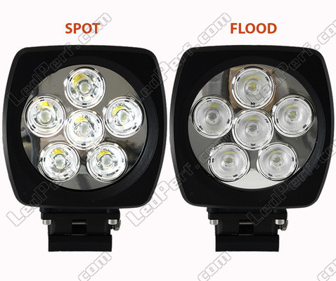 LED-extraljus Fyrkant 60W CREE för 4X4 - Fyrhjuling - SSV Spot VS Flood