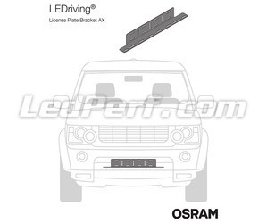 Bild av hållare Osram LEDriving® LICENSE PLATE BRACKET AX monterat på ett fordon