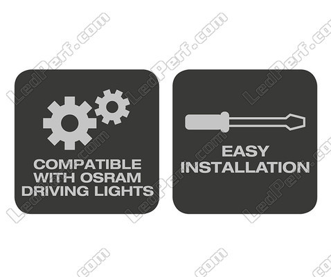 Hållare Osram LEDriving® LICENSE PLATE BRACKET AX enkel montering och kompatibel med alla Osram lampor i LEDriving sortimentet.