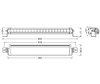 Diagram över Mått LED-bar Osram LEDriving® LIGHTBAR FX500-CB