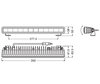 Diagram över Mått LED-bar Osram LEDriving® LIGHTBAR SX300-CB