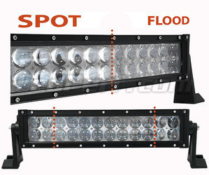LED-bar CREE Dubbelrad 4D 72W 6500 Lumens för 4X4 - Fyrhjuling - SSV Spot VS Flood
