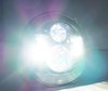 Förkromad Full LED-optik motorcykel för rund strålkastare 7 tum - Typ 3 Belysning Ren Vit