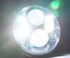 Svart Full LED-optik motorcykel för rund strålkastare 5,75 tum - Typ 3 Belysning Ren Vit
