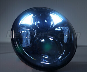 Svart Full LED-optik motorcykel för rund strålkastare 5,75 tum - Typ 3 Varselljus