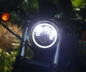Svart Full LED-optik motorcykel för rund strålkastare 5.75 tum - Typ 4