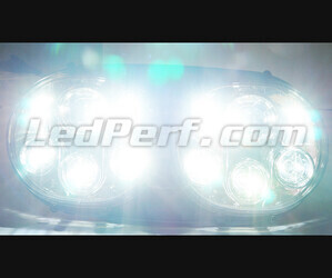 Svart motorcykel Full LED-strålkastare för Harley Davidson Road Glide (1998-2014) Belysning Ren Vit