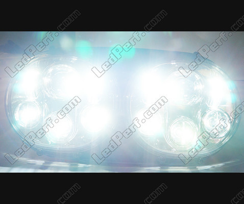 Kromad motorcykel Full LED-strålkastare för Harley Davidson Road Glide (1998-2014) Belysning Ren Vit