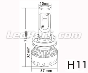 Mini LED H11 LED-lampor med Hög Effekt Tuning