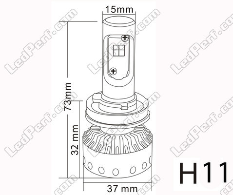 Mini LED H11 LED-lampor med Hög Effekt Tuning