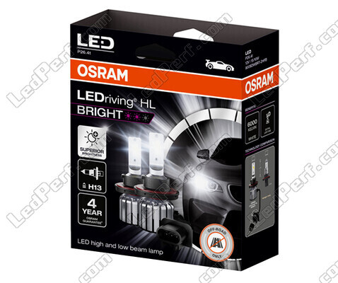 Paket H13 LED-lampor Osram LEDriving Bright 9008DWBRT-2HFB