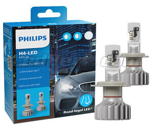 Kit LED-lampor H4 Philips ULTINON Pro6000 Godkända - 11342U6000X2