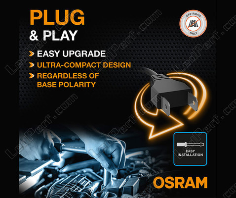 Plug and play-anslutning av LED-lampor H4 Osram LEDriving® XTR 6000K - 64193DWXTR
