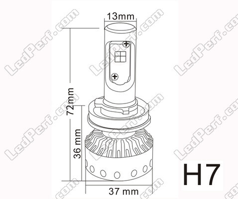 Mini LED H7 LED-lampor med Hög Effekt Tuning