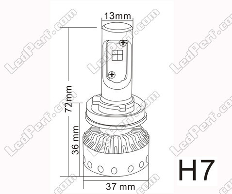 Mini LED-lampa H7 Tuning