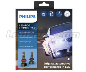 LED-lampor Kit H8 PHILIPS Ultinon Pro9000 +250% 5800K- 11366U90CWX2