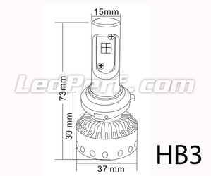 Mini LED-lampa HB3 Tuning