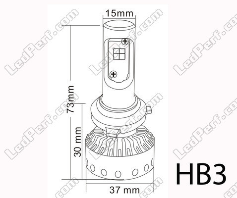 Mini LED-lampa HB3 Tuning