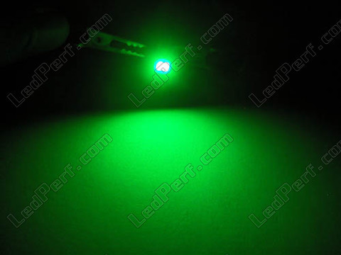 LED-lampa på hållare grön T4.7