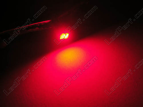 LED-lampa på hållare röd T4.7