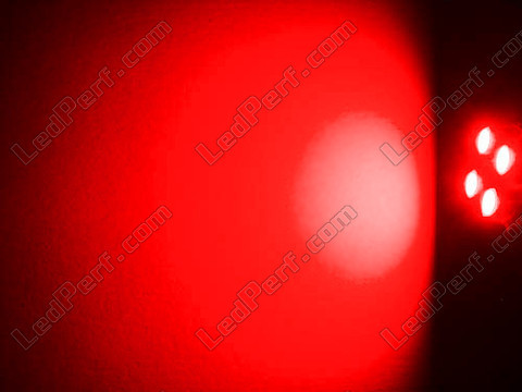 LED-lampa BAX9S H6W Efficacity Röd