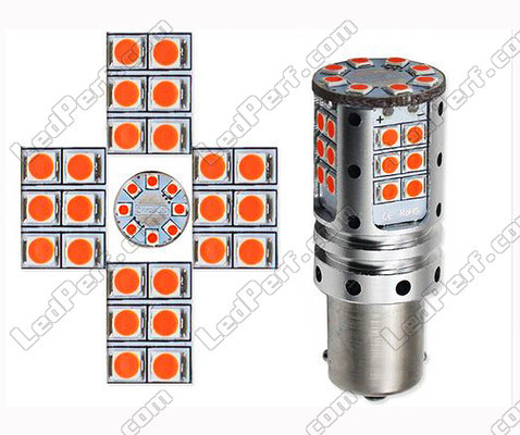 LED-lampa PY21W med Hög Effekt LED-lampor R5W P21W P21 5W PY21W Orange Sockel BAU15S BA15S