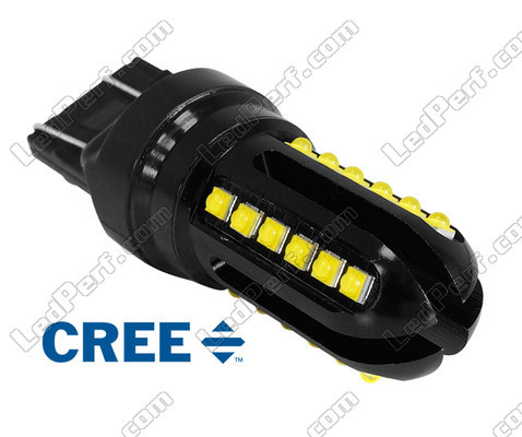 lampa W21/5W LED (T20) Ultimate Ultra kraftfull - 24 LED-chips CREE - Box mot färddatorfel