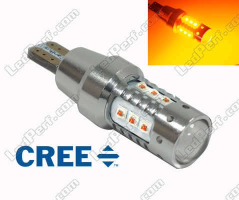 LED-lampa WY16W T15 Orange LED-lampor i detalj W16W Sockel T15 12V