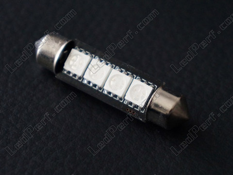LED-Spollampa takbelysning, bagageutrymme, handskfack, skyltbelysning blå 42 mm - C10W