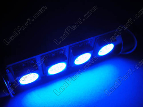LED-Spollampa takbelysning, bagageutrymme, handskfack, skyltbelysning blå 42 mm - C10W