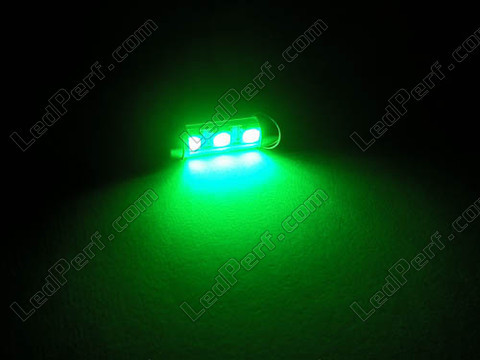 LED-Spollampa takbelysning, bagageutrymme, handskfack, skyltbelysning grön 37mm - C5W