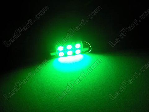LED-Spollampa takbelysning, bagageutrymme, handskfack, skyltbelysning grön 39 mm C5W
