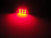LED-Spollampa takbelysning, bagageutrymme, handskfack, skyltbelysning röd 39 mm C5W