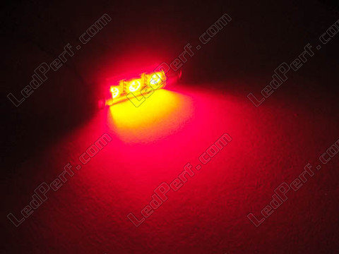 LED-lampa 42 mm C10W-box mot färddatorfel - System mot färddatorfel Röd