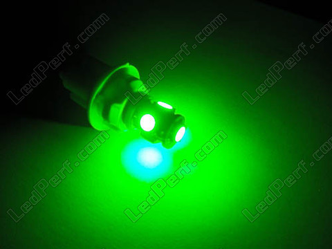 LED-lampa T10 W5W Xtrem Grön xenon Effekt