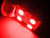 LED T10 W5W Rotation med sidobelysning Röd