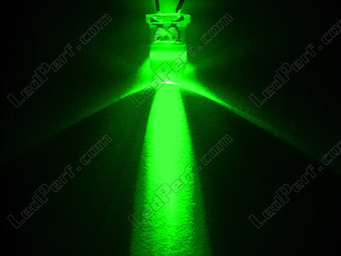LED med kabel 12V Grön