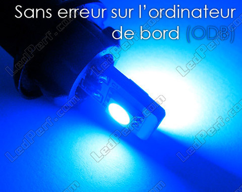 LED-lampa T10 W5W-box mot färddatorfel - System mot färddatorfel - Dubbel Blå