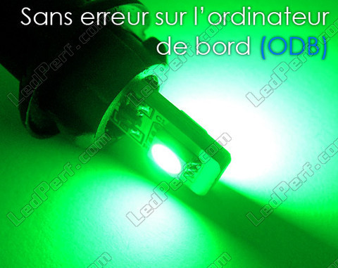 LED-lampa T10 W5W-box mot färddatorfel - System mot färddatorfel - Dubbel Grön
