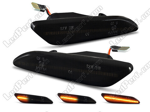Dynamiska LED-sidoblinkers för Alfa Romeo 147 (2005 - 2010) - Rökfärgad svart version