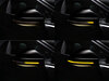 Olika steg i ljusets rörelse för dynamiska blinkers Osram LEDriving® för sidospeglar på Audi A3 8V