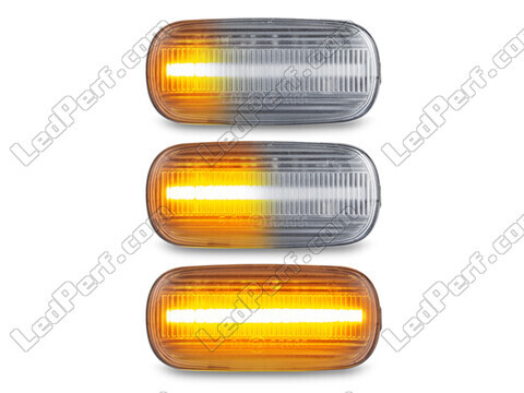 Belysning av sekventiella transparenta LED-blinkers för Audi A4 B6