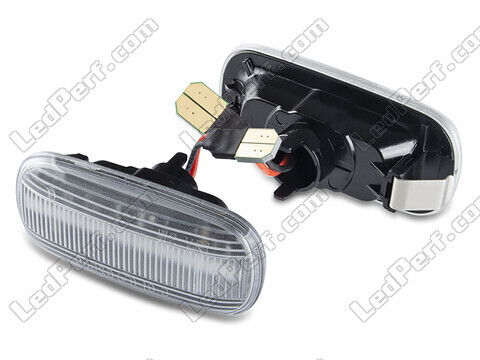 Sidovy av sekventiella LED-blinkers för Audi A4 B6 - Transparent version
