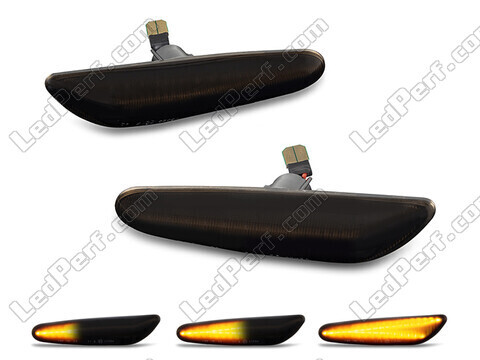 Dynamiska LED-sidoblinkers för BMW 1-Serie (E81 E82 E87 E88) - Rökfärgad svart version
