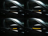 Olika steg i ljusets rörelse för dynamiska blinkers Osram LEDriving® för sidospeglar på BMW 2-Serie (F22)