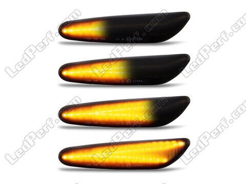 Belysning av dynamiska svarta LED-sidoblinkers för BMW 3-Serie (E90 E91)